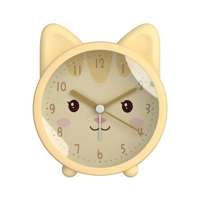 Analog katte vekkerklokke for små jenter