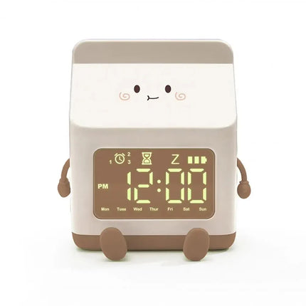 Søt melkekartong vekkerklokke for barn