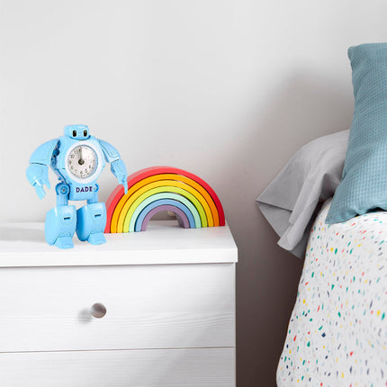 Analog robot vekkerklokke for gutter