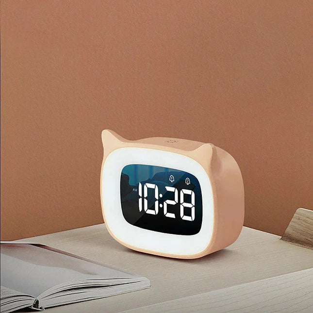 Rosa søvntrener klokke for barn