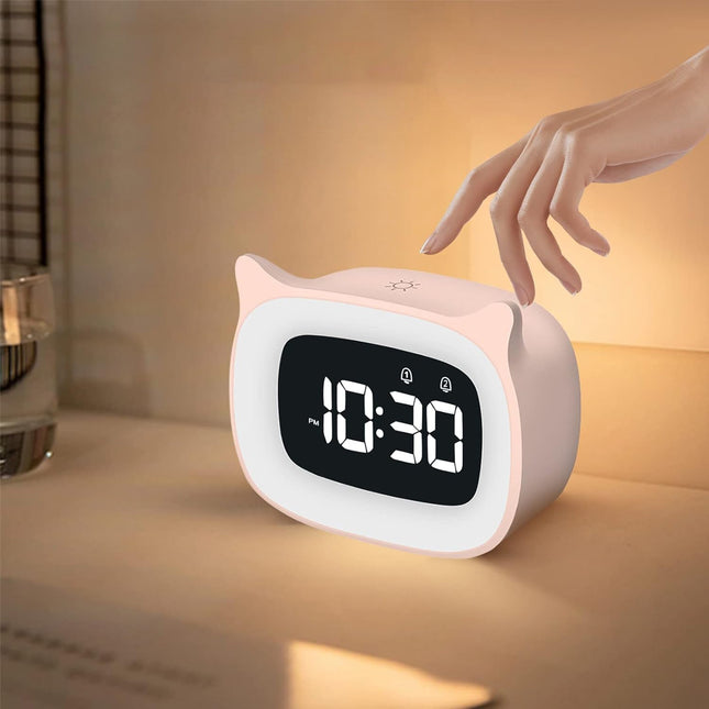 Rosa søvntrener klokke for barn