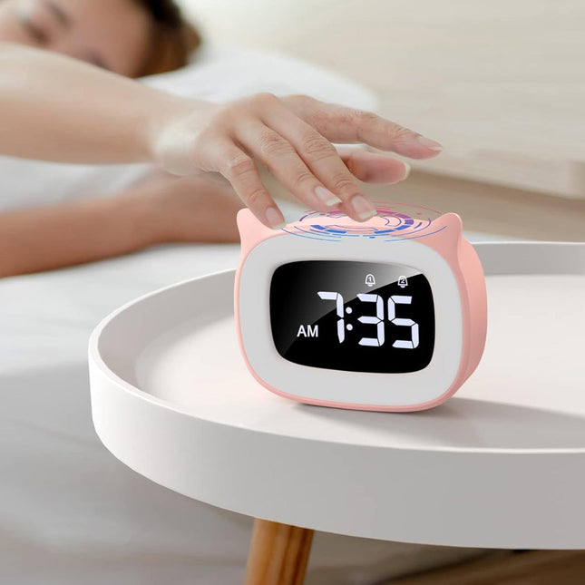 Rosa søvntrener klokke for barn