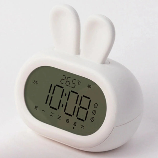 Søt kanin vekkerklokke med nattlys