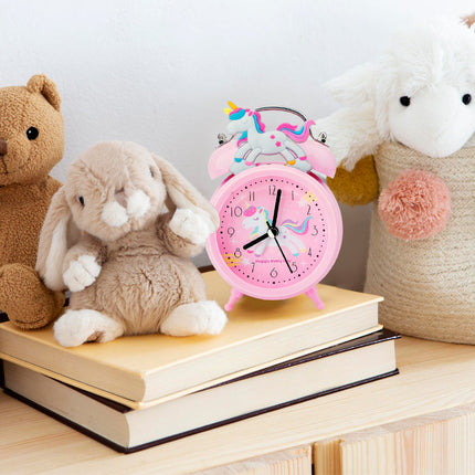 Lysende enhjørning vekkerklokke for barn