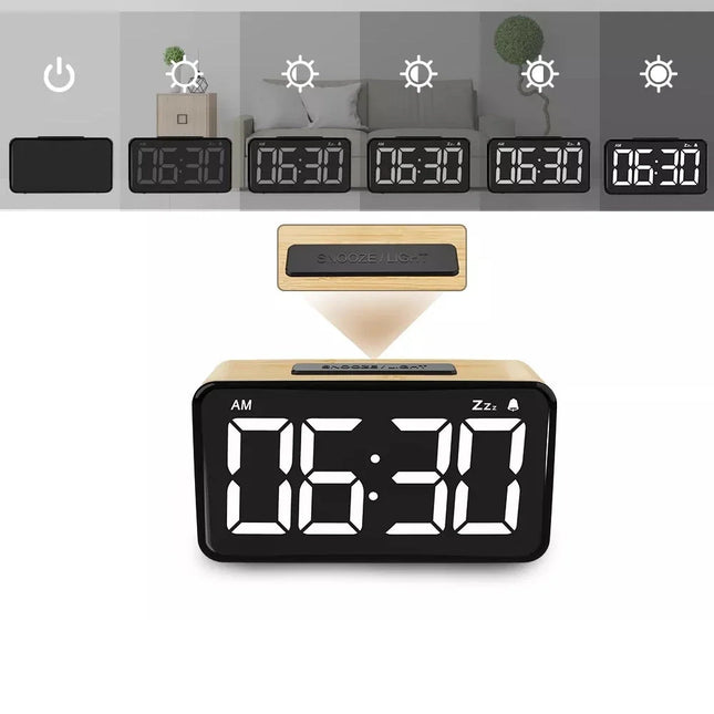 Digital vekkerklokke med store tall