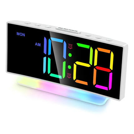 Digital vekkerklokke med RGB-lys og alarm