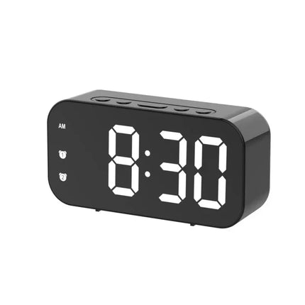 Moderne LED vekkerklokke med speiloverflate