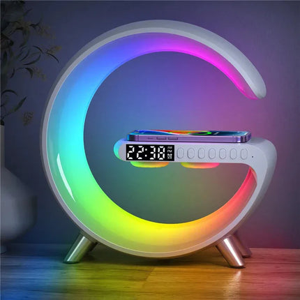 Vekkerklokke lampe med Bluetooth høyttaler