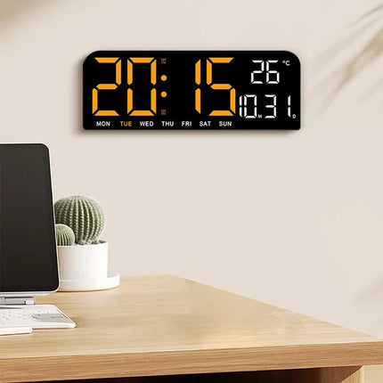 Stor LED vekkerklokke for vegg
