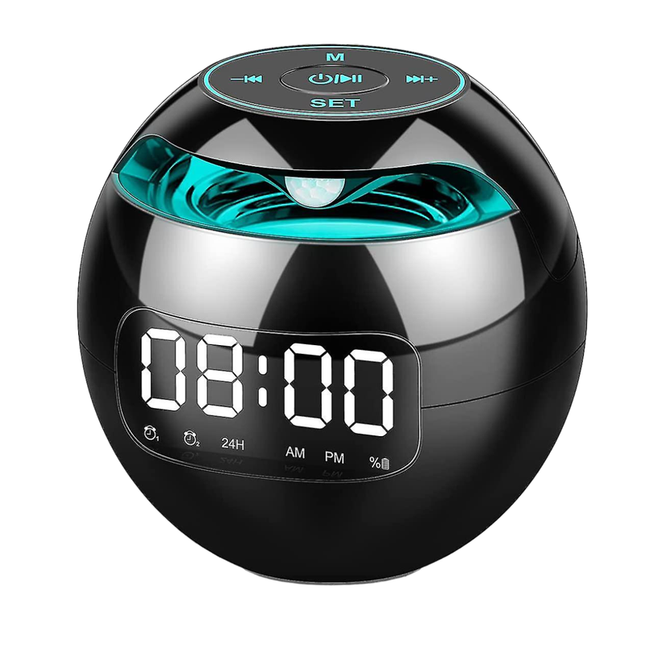 Vekkerklokke med lys og MP3-spiller