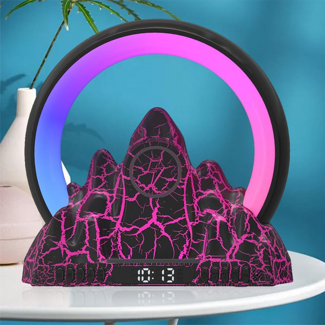 Nattlampe med vekkerklokke for barn