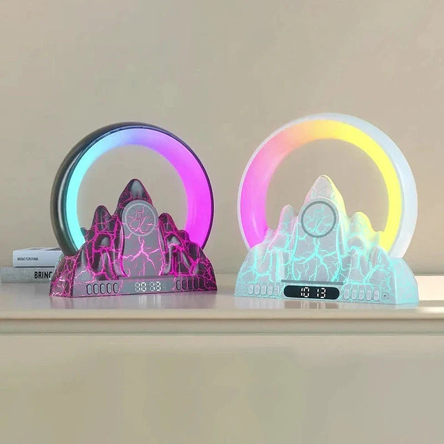 Nattlampe med vekkerklokke for barn