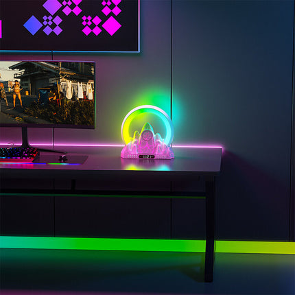 Nattlampe med vekkerklokke for barn