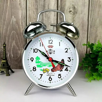 Mekanisk vekkerklokke med dobbel bjelle