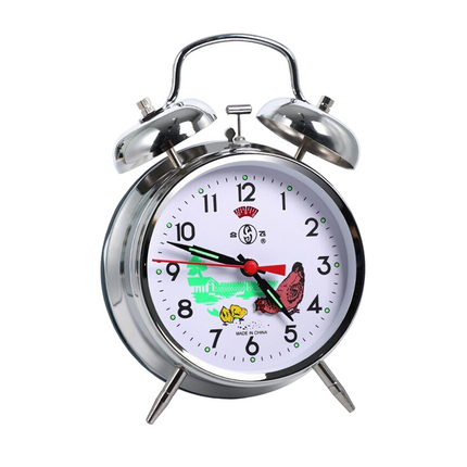 Mekanisk vekkerklokke med dobbel bjelle