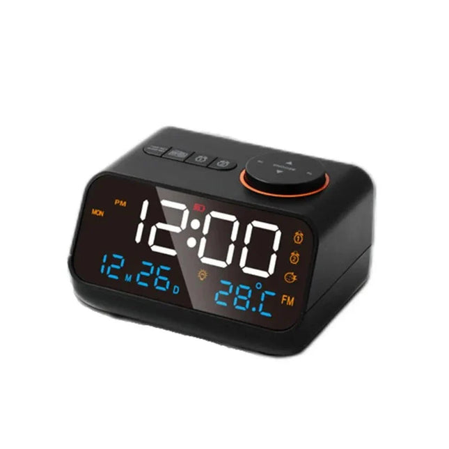 Oppladbar digital klokkeradio med alarm