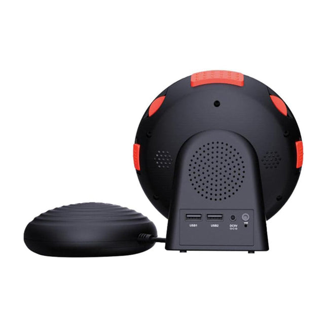 Svart vekkerklokke med vibrasjonspute