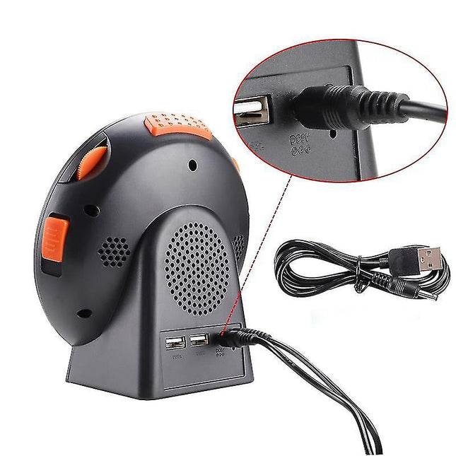 Svart vekkerklokke med vibrasjonspute