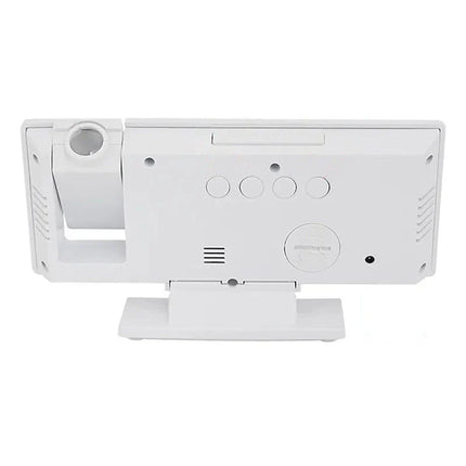 Hvit speil vekkerklokke med projeksjon