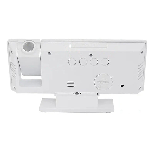 Hvit speil vekkerklokke med projeksjon