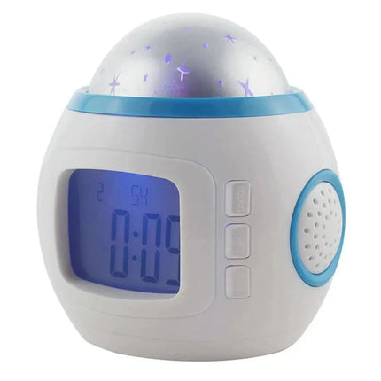 Vekkerklokke med stjerneprojektor for barnerom