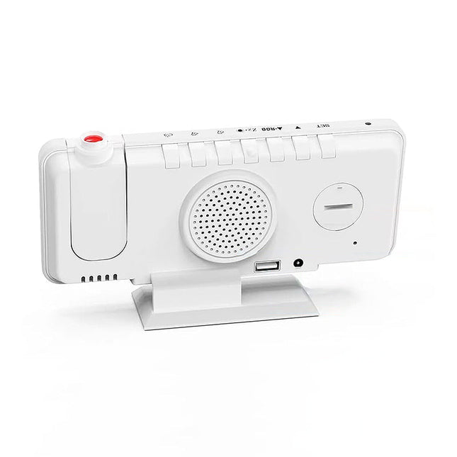 Strømdrevet vekkerklokke med speil og projeksjon