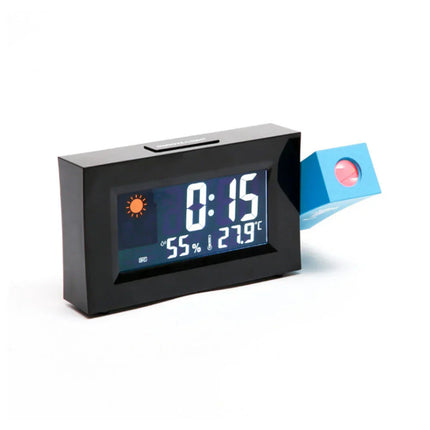 Projeksjonsklokke med temperatur og fuktighet
