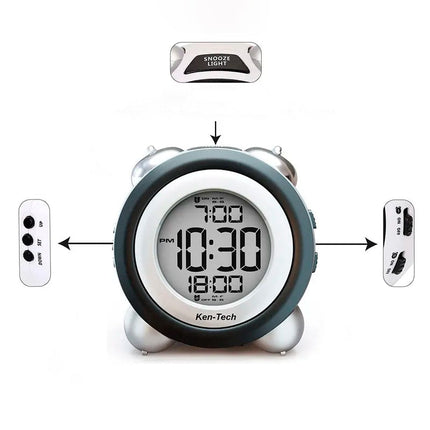 Moderne vekkerklokke med ekstra høy alarm