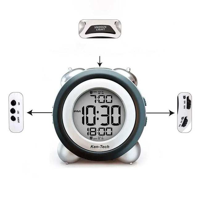 Moderne vekkerklokke med ekstra høy alarm