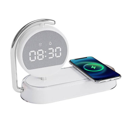 Soloppgang vekkerklokke med trådløs lader