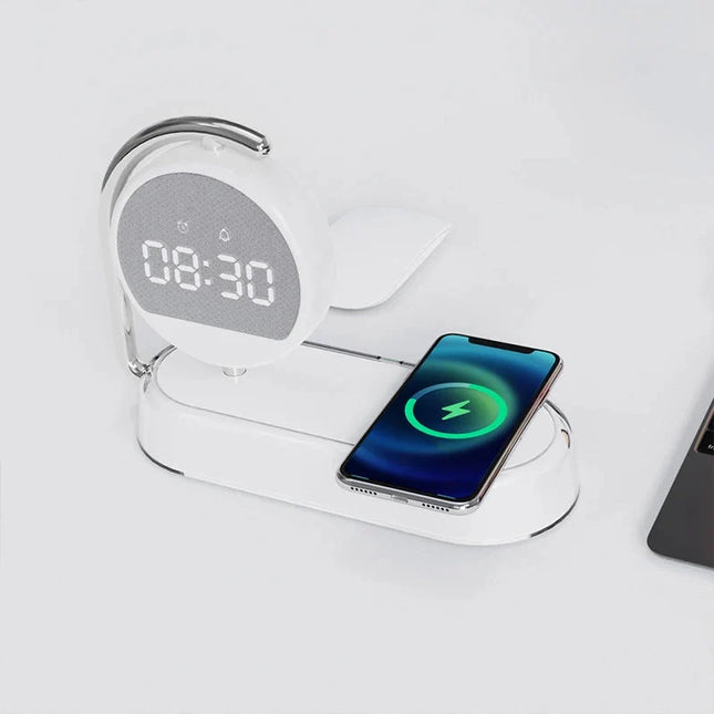 Soloppgang vekkerklokke med trådløs lader
