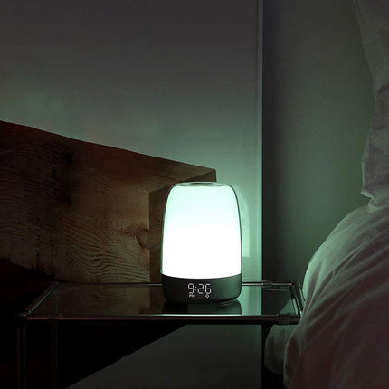Nattbordslampe med soloppgang vekkerklokke