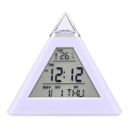 Pyramide vekkerklokke med stemningslys