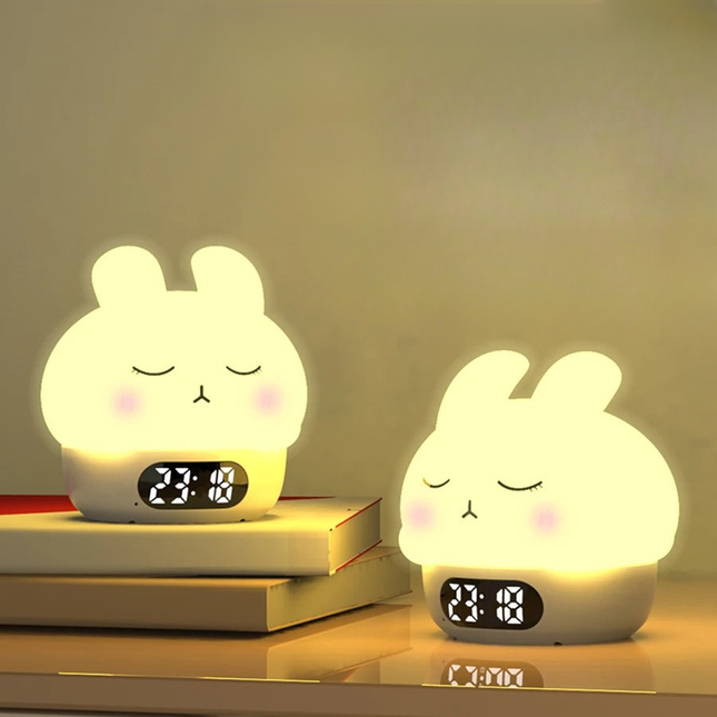 Myk nattlampe vekkerklokke for baby