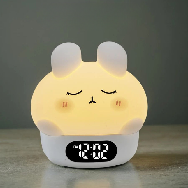 Myk nattlampe vekkerklokke for baby