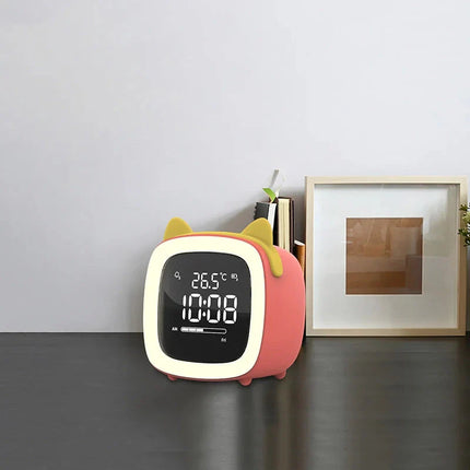 Digital vekkerklokke katt med nattlys