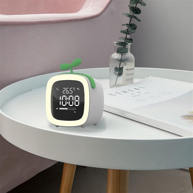 Vekkerklokke med nattlys for barn