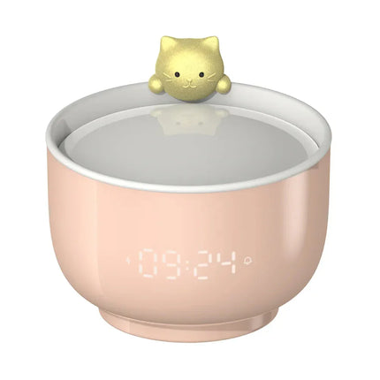 Nattlampe med digital vekkerklokke