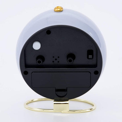 Blå retro bordklokke med gullstativ