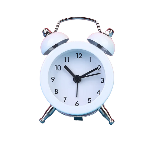 Mini retro vekkerklokke med bjeller