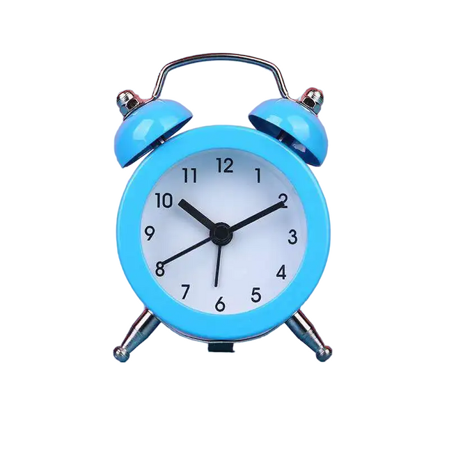 Mini retro vekkerklokke med bjeller