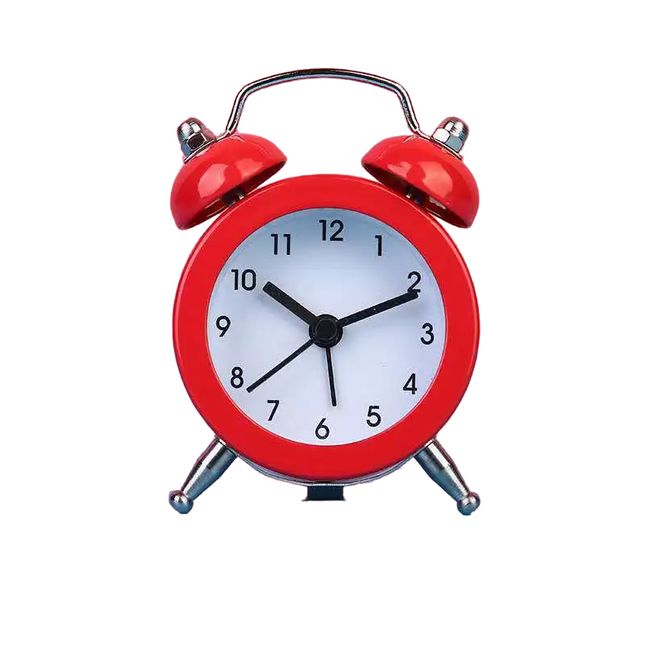 Mini retro vekkerklokke med bjeller